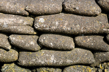 Wall Made of Boulders in a Coastal Location