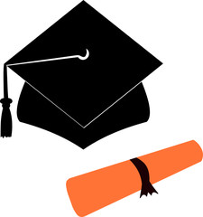 Degree Mortarboard and Diploma