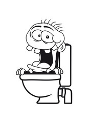 klo toilette wf scheiße verstecken tauchen schwimmen lachen gesicht verrückt crazy wahnsinnig blöd lustig grimasse albern cool comic cartoon clipart