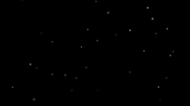 Snow Flakes Falling Clip with Alpha
