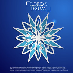 Obraz premium Paper graphic of islamic geometric art. 