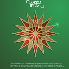 Paper graphic of islamic geometric art. 