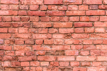broken brickwork from old red brick