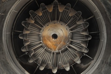 Jet engine close up photo