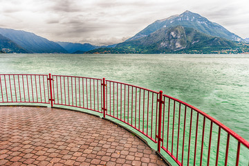 Scenic balcony over the landscape of Lake Como, Italy