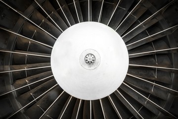 Jet engine close up photo