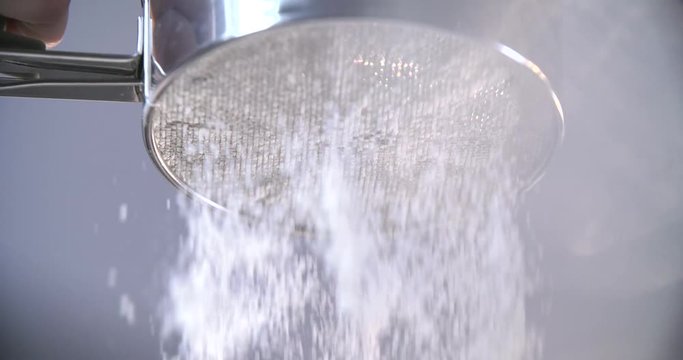 Flour in slow motion