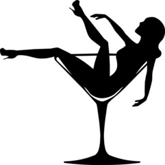 Girl in a Cocktail Glass