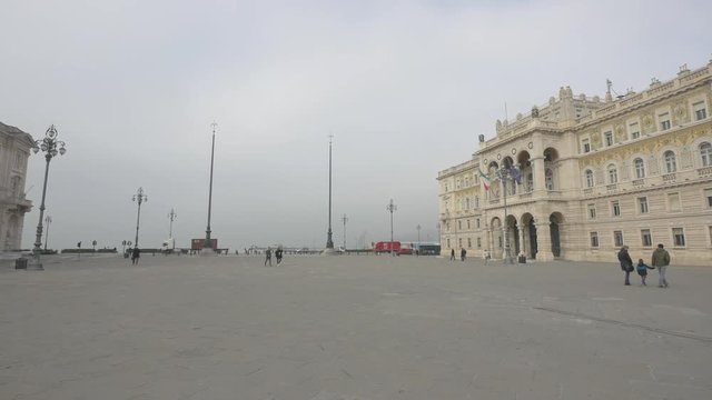 Unity Square on a cloudy day