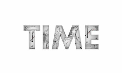 Time Word Clocks Passing Deadline Due Countdown 3d Illustration