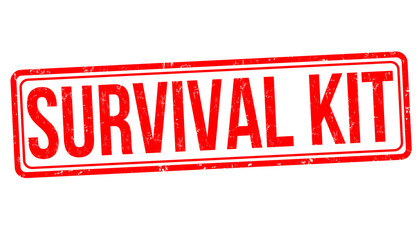 Survival kit grunge rubber stamp
