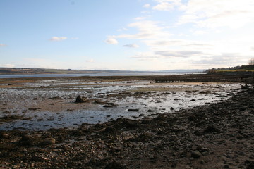 Beach at Foulis on the Cromarty Firth, Black Isle, Scottish Highlands, Scotland