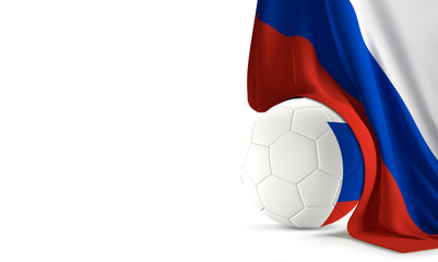 soccer ball Russia 3d rendering
