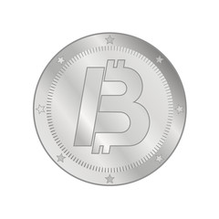 silver bitcoin symbol