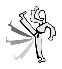 Kick karate symbol