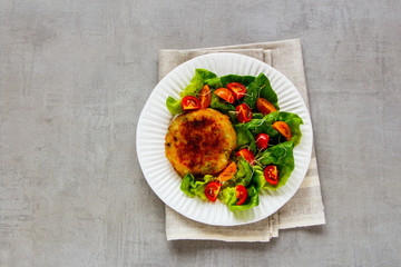 Homemade vegan cutlet
