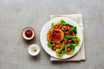 Homemade vegan cutlet