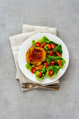 Homemade vegan cutlet