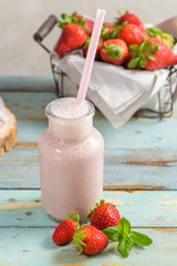 Healthy strawberry smoothie