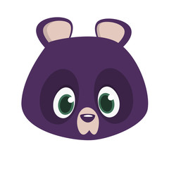 Cartoon happy Himalayan bear head.  Vector illustration