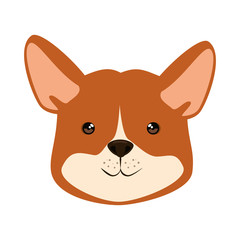Obraz na płótnie Canvas cute dog breed head character vector illustration design
