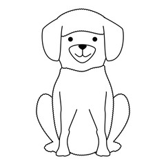 cute dog breed character vector illustration design