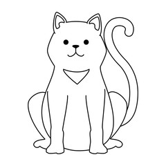 cute cat mascot character vector illustration design