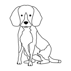 Fototapeta premium cute dog breed character vector illustration design