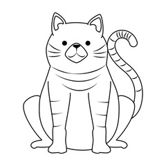 Fototapeta na wymiar cute cat mascot character vector illustration design