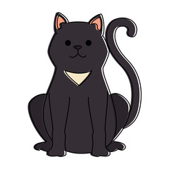 cute cat mascot character vector illustration design
