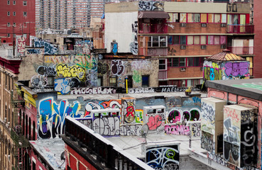 Naklejka na ściany i meble Chinatown Rooftop