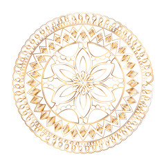 golden and circular mandala vector illustration design
