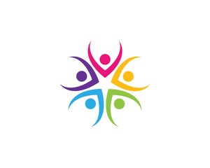 Fototapeta premium community care Logo template