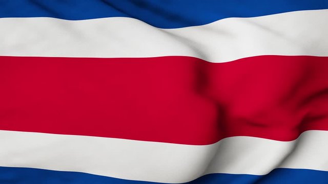 The Costa Rica flag waving in the wind. The Costa Rican flag flaps in the breeze, filling the whole frame. See portfolio for similar and much more!