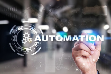 Automation concept as an innovation, improving productivity in technology and business processes.
