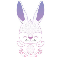 cute rabbit easter celebration