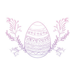 happy easter egg paint with wreath