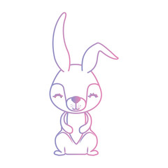 cute rabbit easter celebration