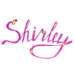 Shirley name lettering tinsels