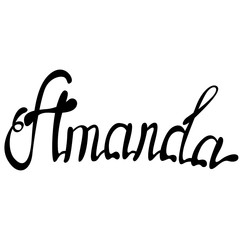 Amanda name lettering