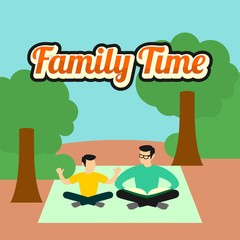 Obraz na płótnie Canvas Family time illustration