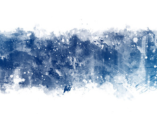 Blue Abstract Artistic Watercolor Paint Background