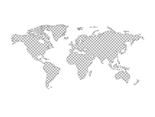 Fototapeta premium world map geography icon