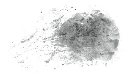 Abstract watercolor background hand-drawn on paper. Volumetric smoke elements. Neutral Gray color. For design, websites, card, text, decoration, surfaces.