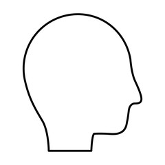 head profile human with