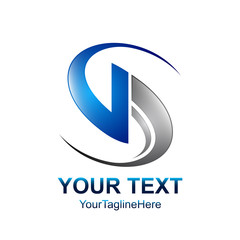 Letter S logo design template colored silver blue swoosh design for business and company identity. Abstract initial S alphabet logo element.