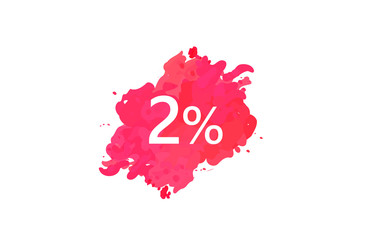 2 Percent Discount Water Color Design 