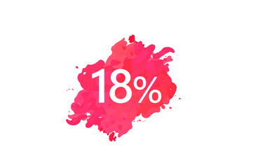 18 Percent Discount Water Color Design 