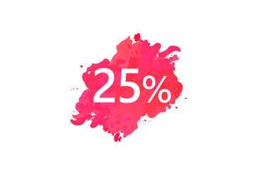 25 Percent Discount Water Color Design 