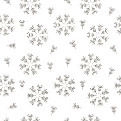 vector seamless repeating illustration pattern dandelions